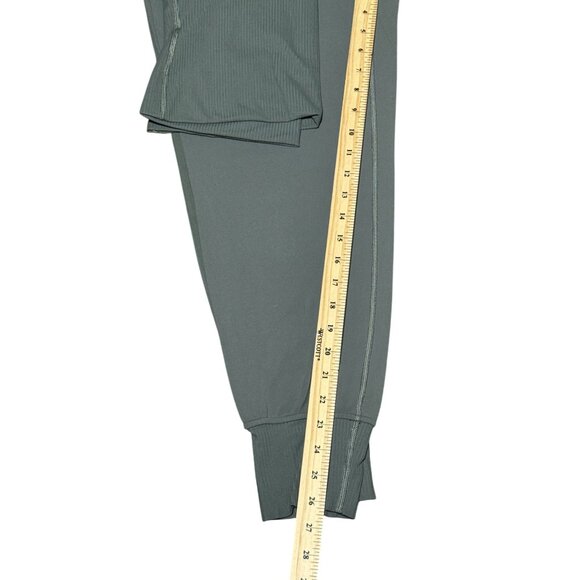 Lululemon 6 Align Super-High-Rise Ribbed-Waist Jogger Green Croos-waist pocket - Picture 9 of 12